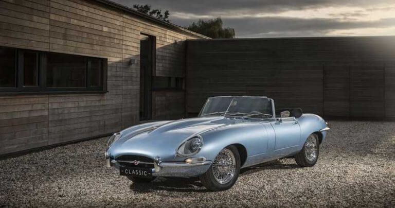 Jaguar E-type Zero front angle view