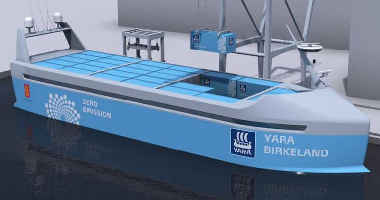 Yara zero emissions autonomous ship Yara zero emissions autonomous ship