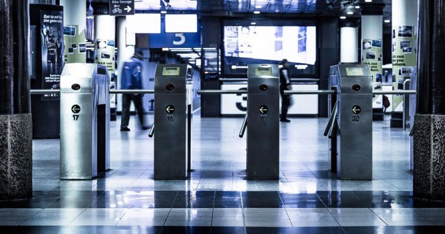 public transport ticket gate