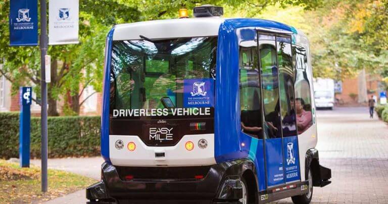 EasyMile EZ10 driverless shuttle University of Melbourne