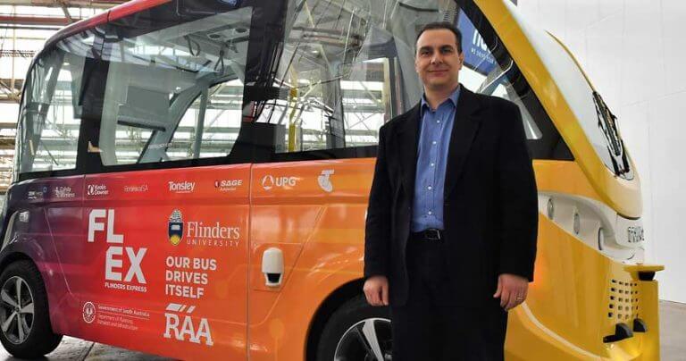 FLEX driverless shuttle Flinders University