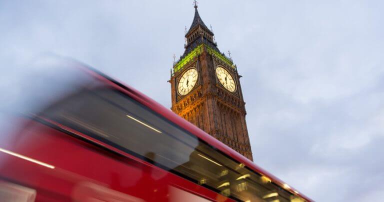 London bus motion effect and Big Ben