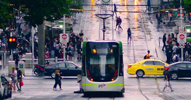 Melbourne Bourke Street tram