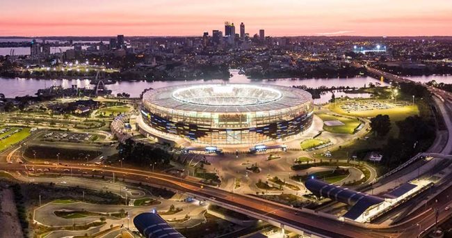 Optus Stadium Perth night