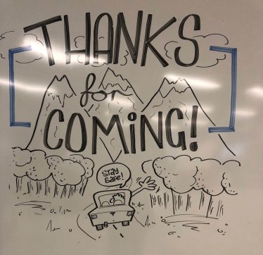 iMOVE VRU event thank you sign