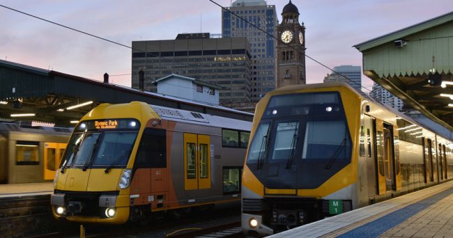 Sydney trains platform