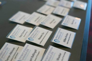 Transport of Tomorrow conference 2019 name badges