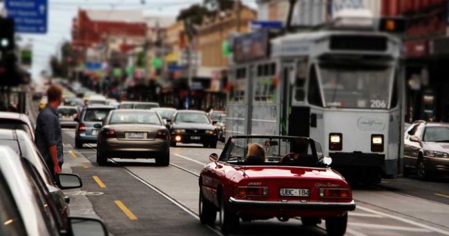 Busy Melbourne road