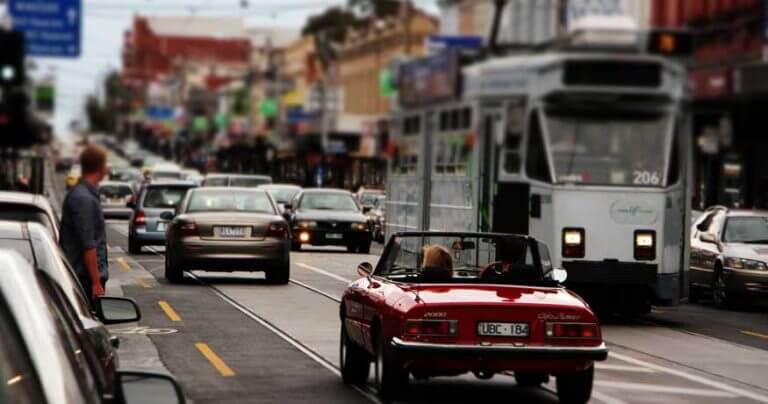 Busy Melbourne road