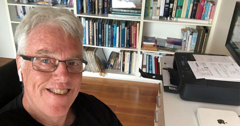 Gary Liddle, working from home