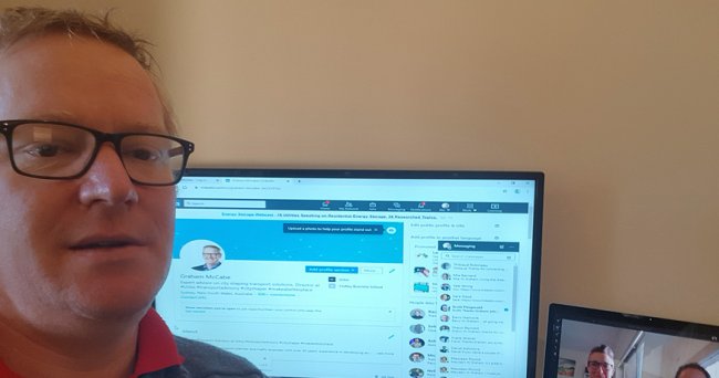 Graham McCabe working from home