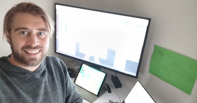 Kevin Orr of Liftango working from home