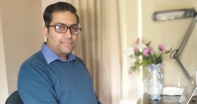 Nirajan Shiwakoti working from home