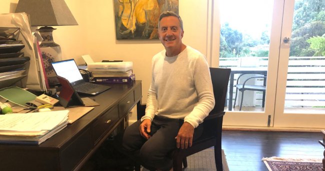 Tom Walker of Cubic Transportation, working from home