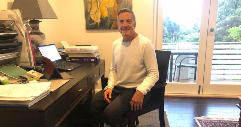 Tom Walker of Cubic Transportation, working from home