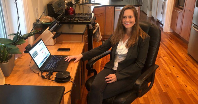 Shannon Daberkow working from home