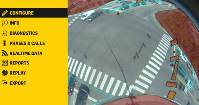 GRIDSMART camera view with interface