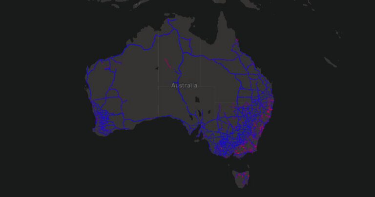 National Freight Data Hub prototype Australia map