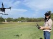Rebecca Ludgate - NT Chief Remote Drone Pilot flying drone