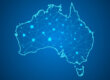 Australia map wireframe