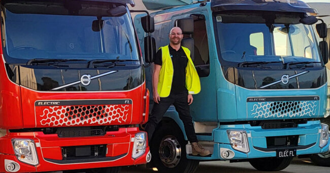 Tim Camilleri and Volvo electric trucks
