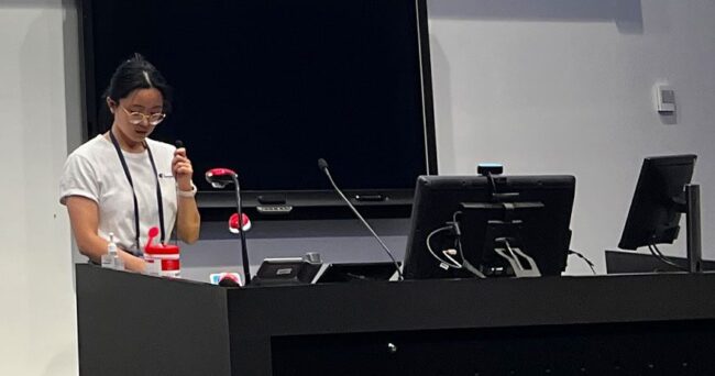 Zhiwei Yang presenting at the 2022 Australian Transport Research Forum