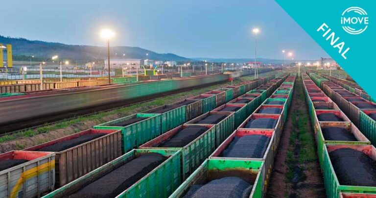 Illustrative graphic for Project 2-025 outcome article, "Reduction of rail track contamination from iron ore and coal dust".