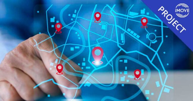 Illustrative graphic for iMOVE project 3-042, "Encouraging travel behaviour change during network disruption.