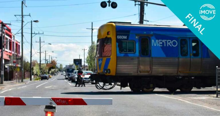 Illustrative image for iMOVE project 1-085 outcomes - Real-time train data to predict level crossing boom gate closure