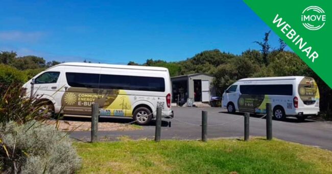Illustrative image for iMOVE project 6-028 outcomes webinar - Building community transport - Gippsland eBus pilot lessons